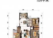 衡水碧桂园悦北城109㎡三室二厅一卫户型图